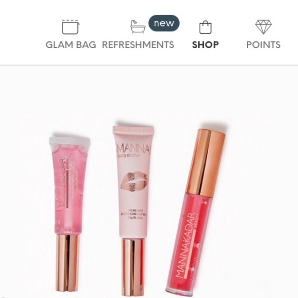NWT Ipsy Manna Kadar The Remedy Set 3 Piece lip kit